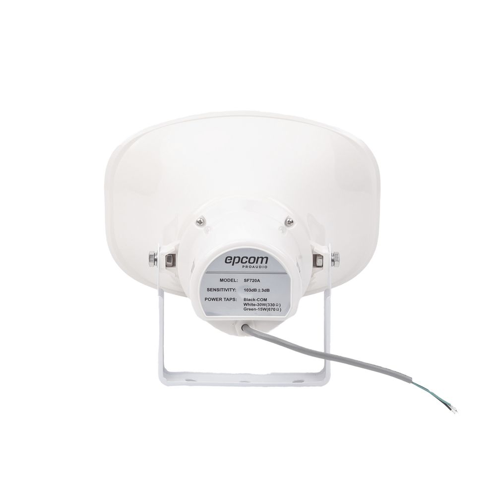 Altavoz para Exterior | Tipo Trompeta | 15-30W | 70/100V | IP66 | Material ABS | Bracket de Metal - Imagen 4