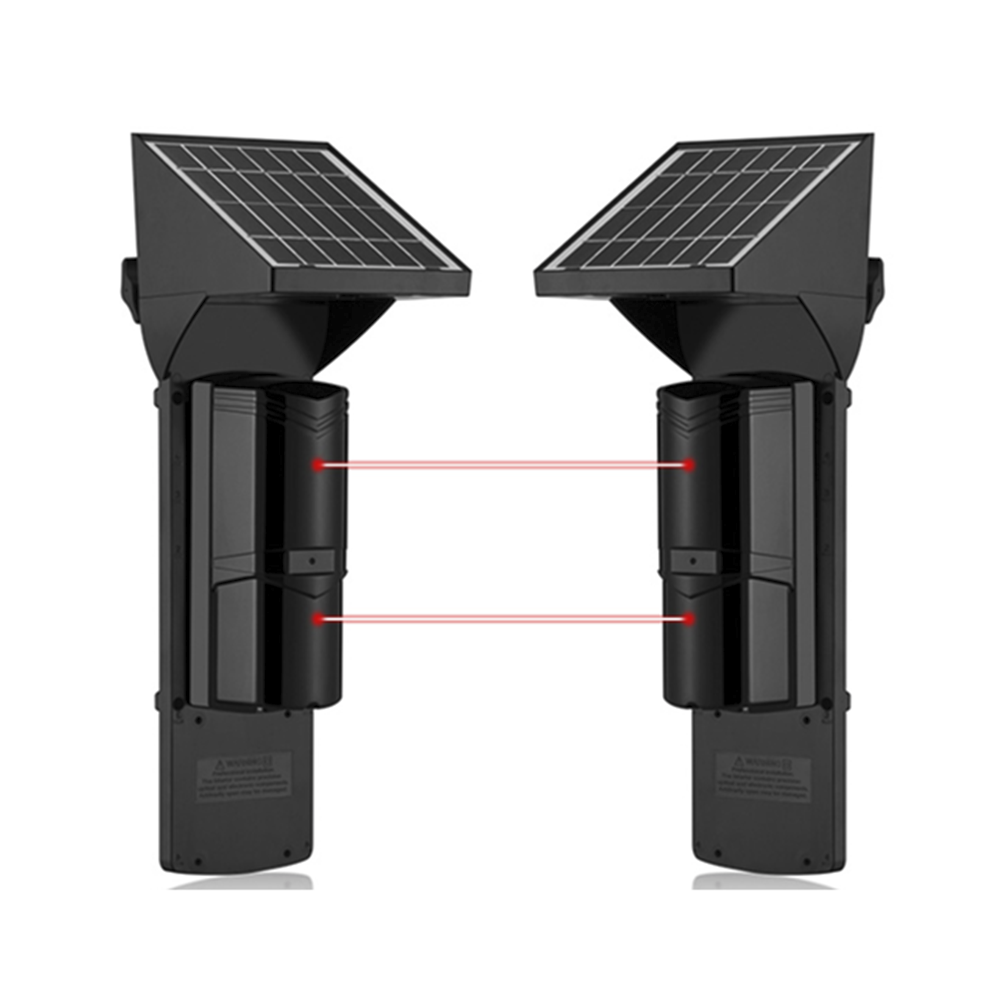 Detector Fotoelectrico Solar SFIRE SFA60 / 2 Rayos Infrarrojos / 60 m Exterior / 120 m Interior / Panel Solar Integrado / Bateria 4,000 mAh / 4 Frecuencias / IP65