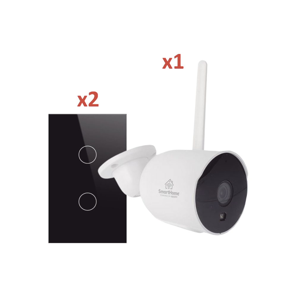 (Wifi) KIT 1 camara Wifi y 2 apagadores inteligentes Wifi