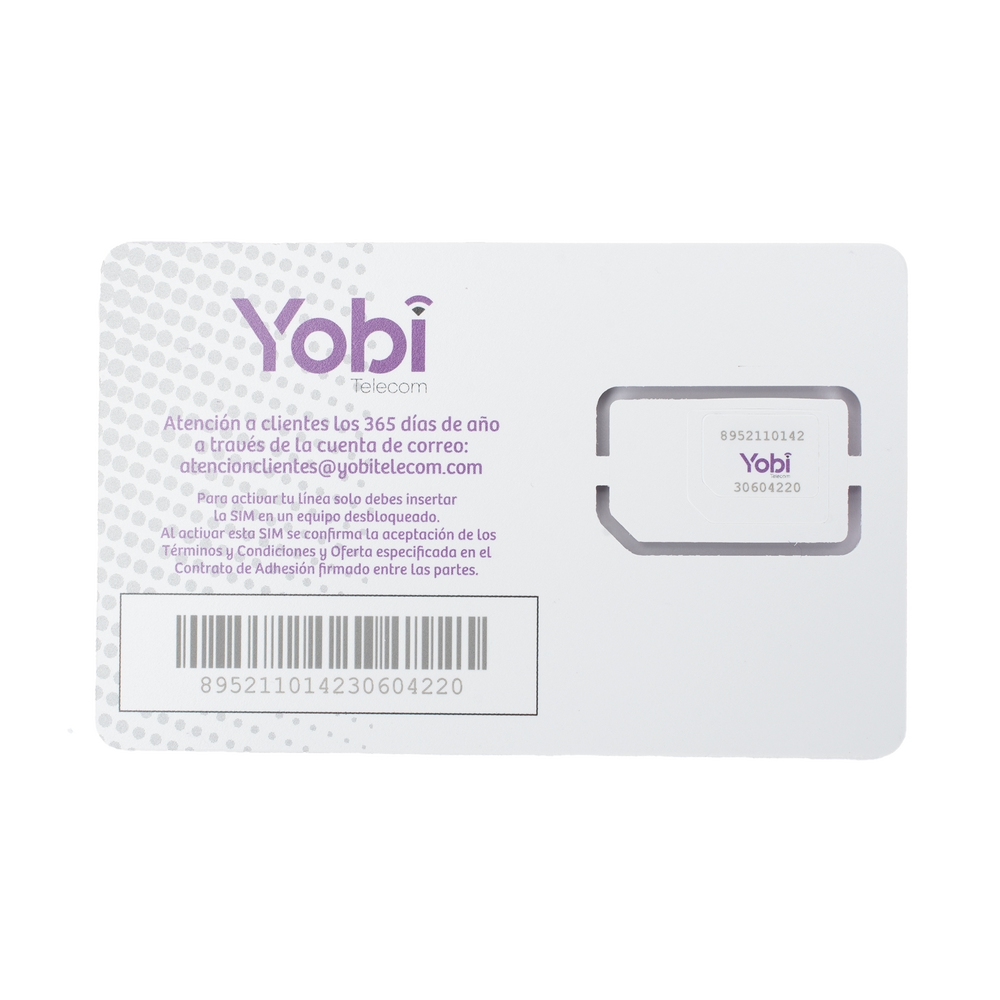 SIM Yobi para dispositivos móviles 3G/4G con recarga de 10GB cada mes durante 1 año de servicio (solo datos) - Imagen 3