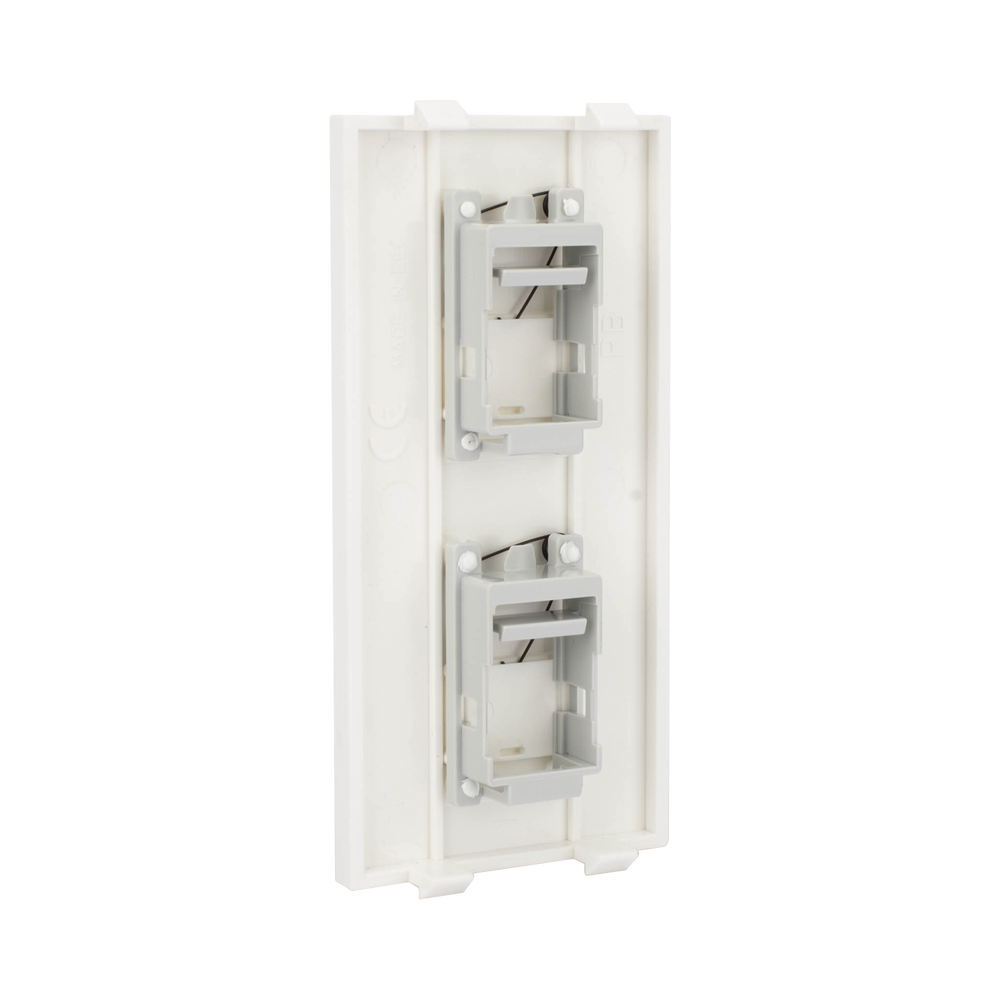Placa Plana de Voz y Datos con Guardapolvo para 2 RJ45 / Color Blanco / 2 Puertos para Jacks Keystone / Compatible con Cajas de Pavimento SM-CPAV-2 y SM-CPAV-4 / Modelo S76B/9 - Imagen 4