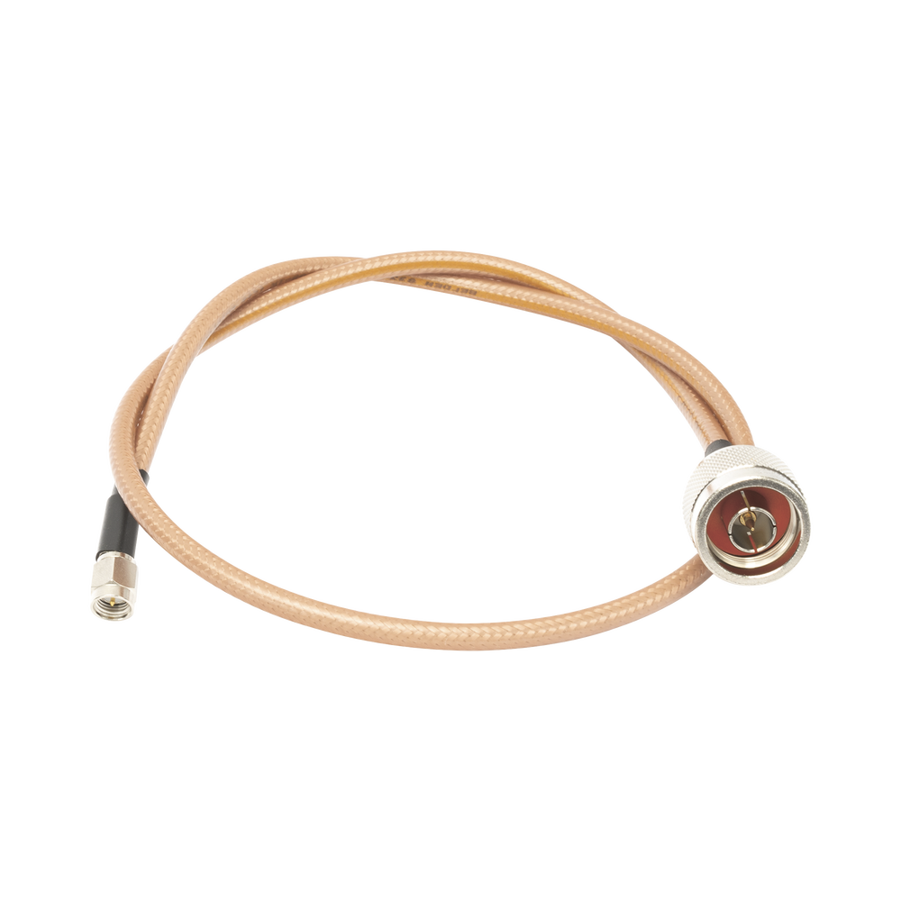 Jumper con Cable LP142 de 60 cm (23.62 Pulgadas), con Conectores N Macho a SMA Macho (Hasta 8 GHz).