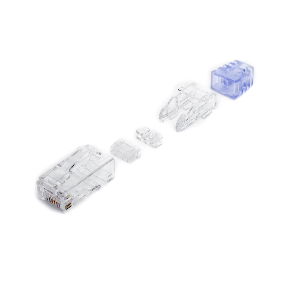 Plug RJ45 Cat6 de 5 Piezas, Para Cable UTP de Calibre 23-24 AWG, Chapado en Oro de 50 Micras, Paquete de 100 Piezas - Imagen 7