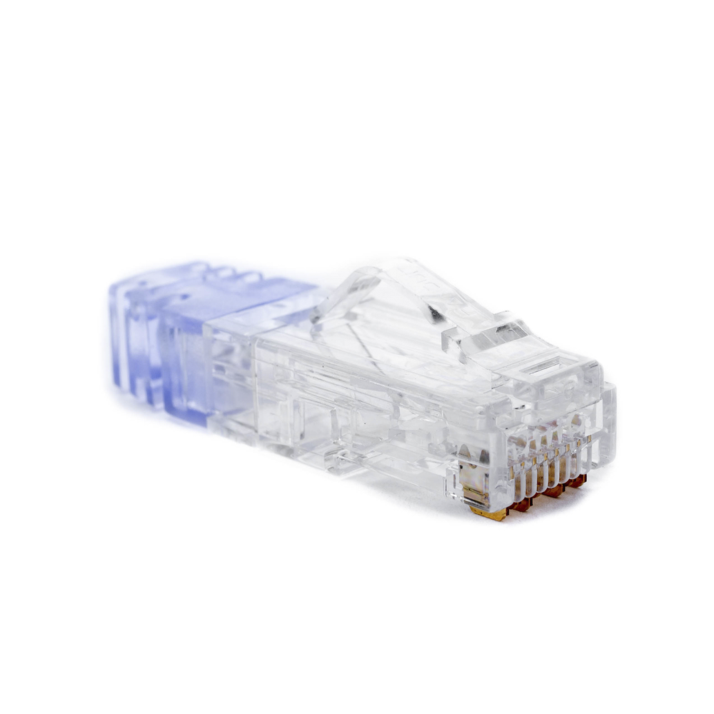 Plug RJ45 Cat6 de 5 Piezas, Para Cable UTP de Calibre 23-24 AWG, Chapado en Oro de 50 Micras, Paquete de 100 Piezas - Imagen 4