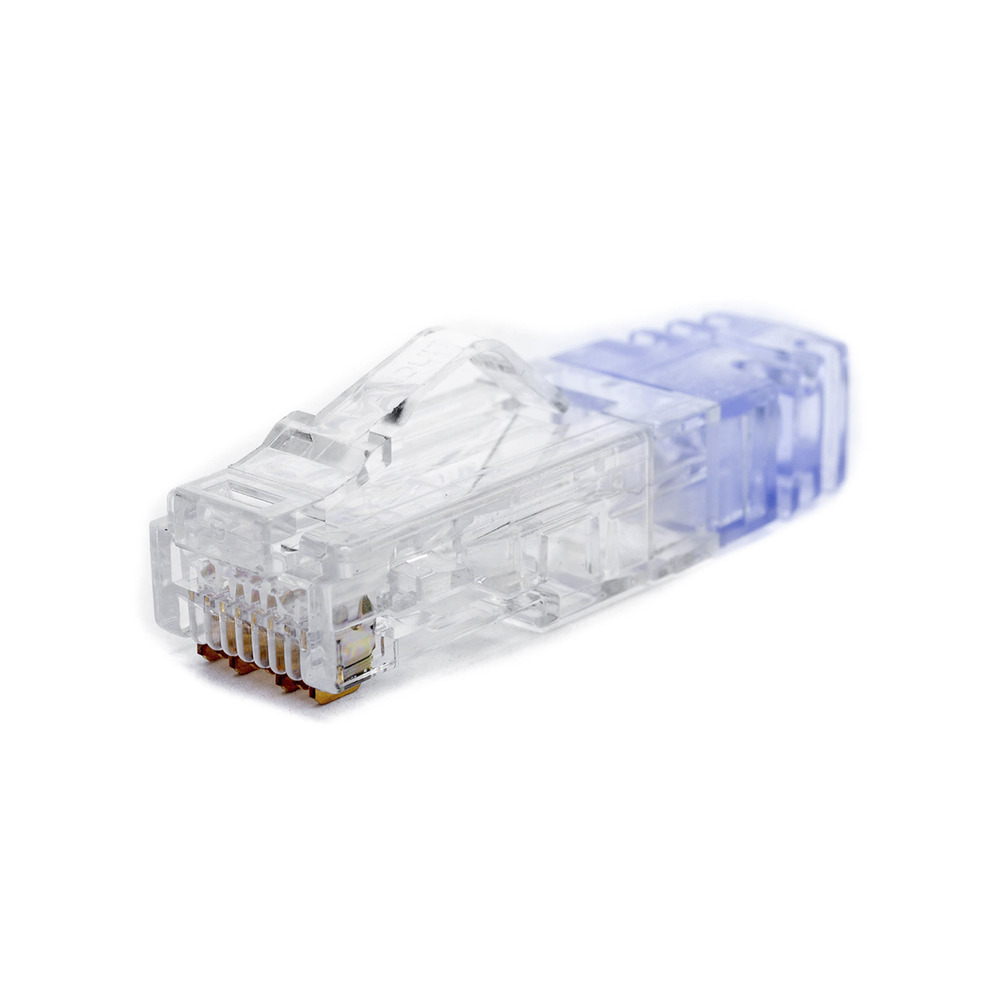 Plug RJ45 Cat6 de 5 Piezas, Para Cable UTP de Calibre 23-24 AWG, Chapado en Oro de 50 Micras, Paquete de 100 Piezas - Imagen 3