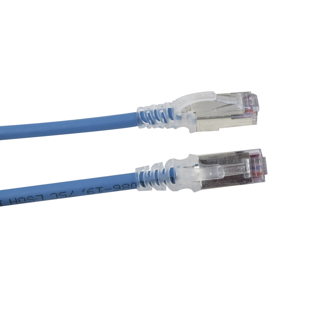 Patch Cord Skinny Cat6A Blindado S/FTP, 2.13 Metros (7 Pies), Diámetro Reducido 28 AWG, Color Azul - Imagen 3