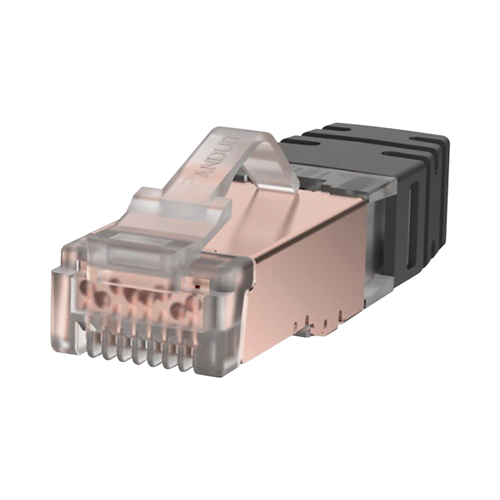 Plug RJ45 Cat6 Blindado, Para Cable Calibre 24-26 AWG, Chapado en Oro de 50 micras, Paquete de 100 Piezas - Imagen 3
