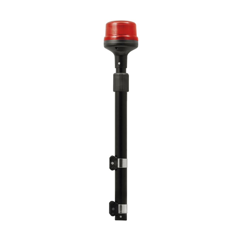Luz Telescopica para Motocicletas de 8 LED, Rojo, Lente Rojo, SAE
