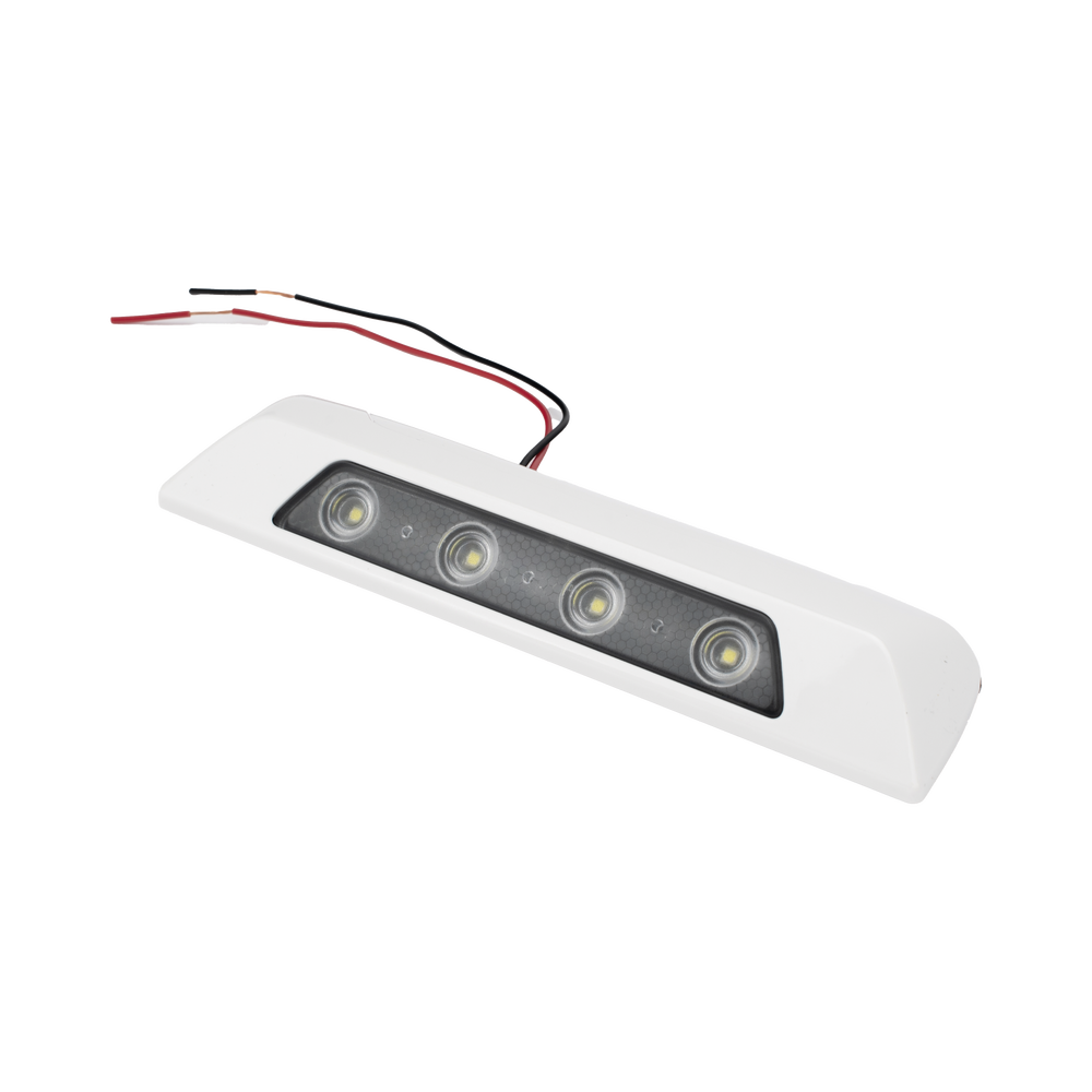 Luz Auxiliar de Escena de 4 LED, Blanco, Lente Transparente, Bisel Blanco - Imagen 4
