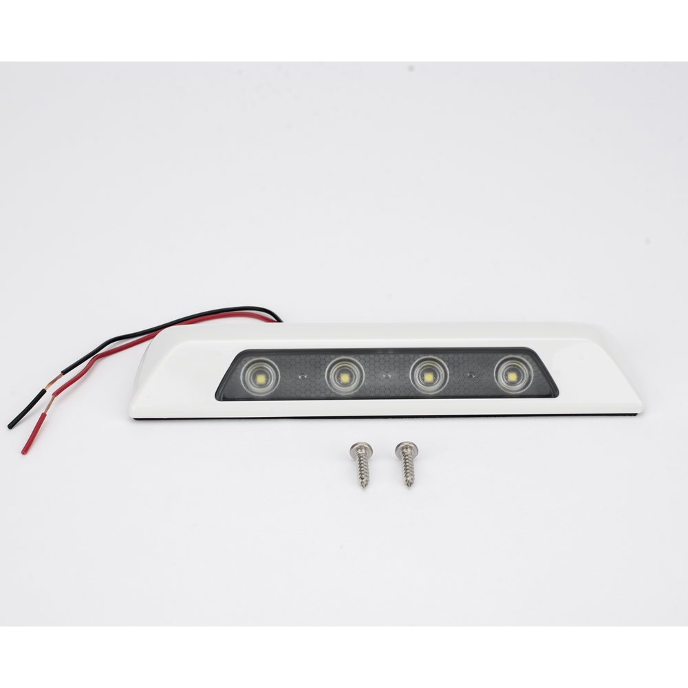 Luz Auxiliar de Escena de 4 LED, Blanco, Lente Transparente, Bisel Blanco - Imagen 5