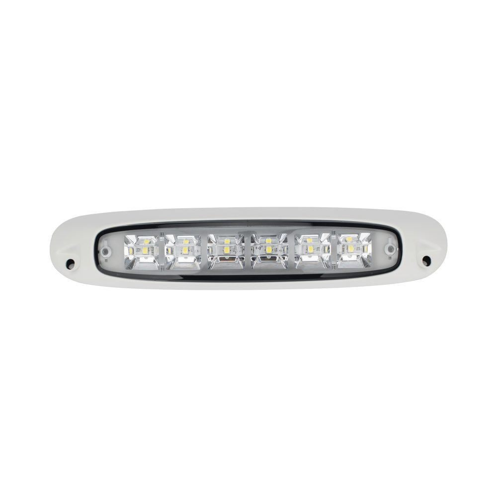 Luz Auxiliar de Escena de 6 LED, Blanco, Lente Transparente, Bisel Blanco