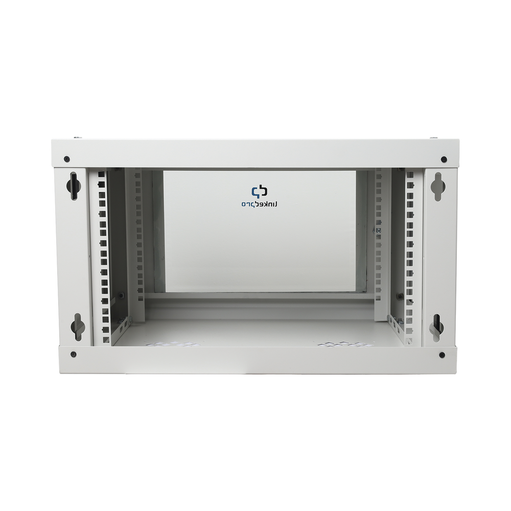 Gabinete de Pared de 6U con Puerta de Cristal Templado, 455 mm de Profundidad Total, Rack de 19'', Acero Reforzado Color Blanco - Imagen 4