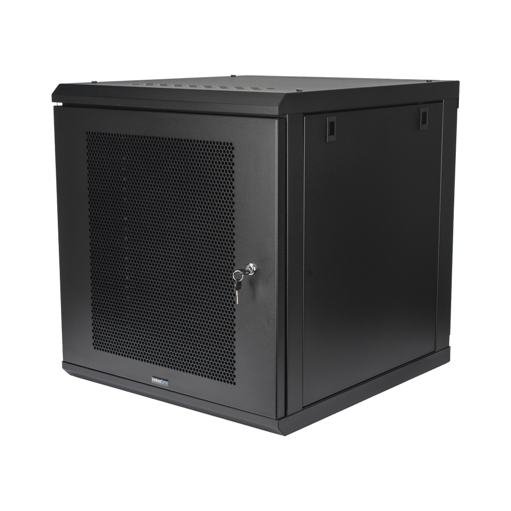 Gabinete de Pared con Puerta Perforada, 635mm de Profundidad, 12U Rack de 19 in, Acero Reforzado - Imagen 3