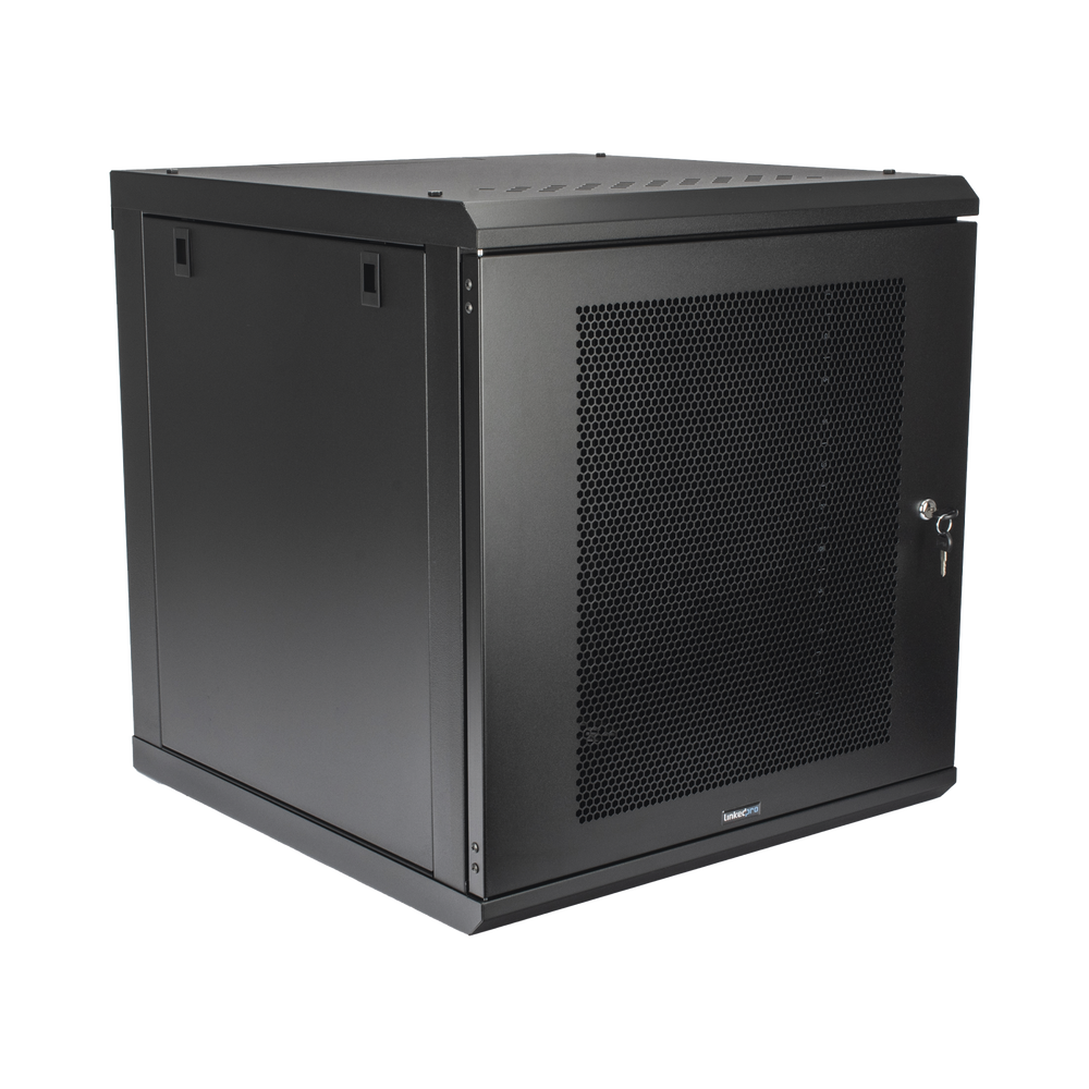 Gabinete de Pared con Puerta Perforada, 635mm de Profundidad, 12U Rack de 19 in, Acero Reforzado - Imagen 4
