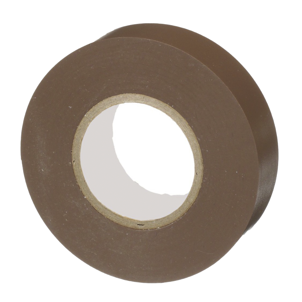 Cinta Eléctrica STRONGHOLD para Aislar, de PVC, Uso General Reparación y Mantenimiento, Grosor de 0.18mm (7 mil), Ancho de 19mm, y 20.12m de Largo, Color Café - Imagen 2