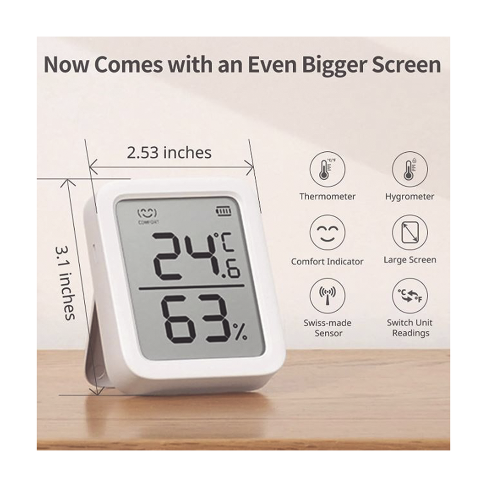 Medidor de temperatura y humedad Datos en pantalla / inalámbrico BLUETOOTH compatible con HUB SwitchBot - Imagen 6