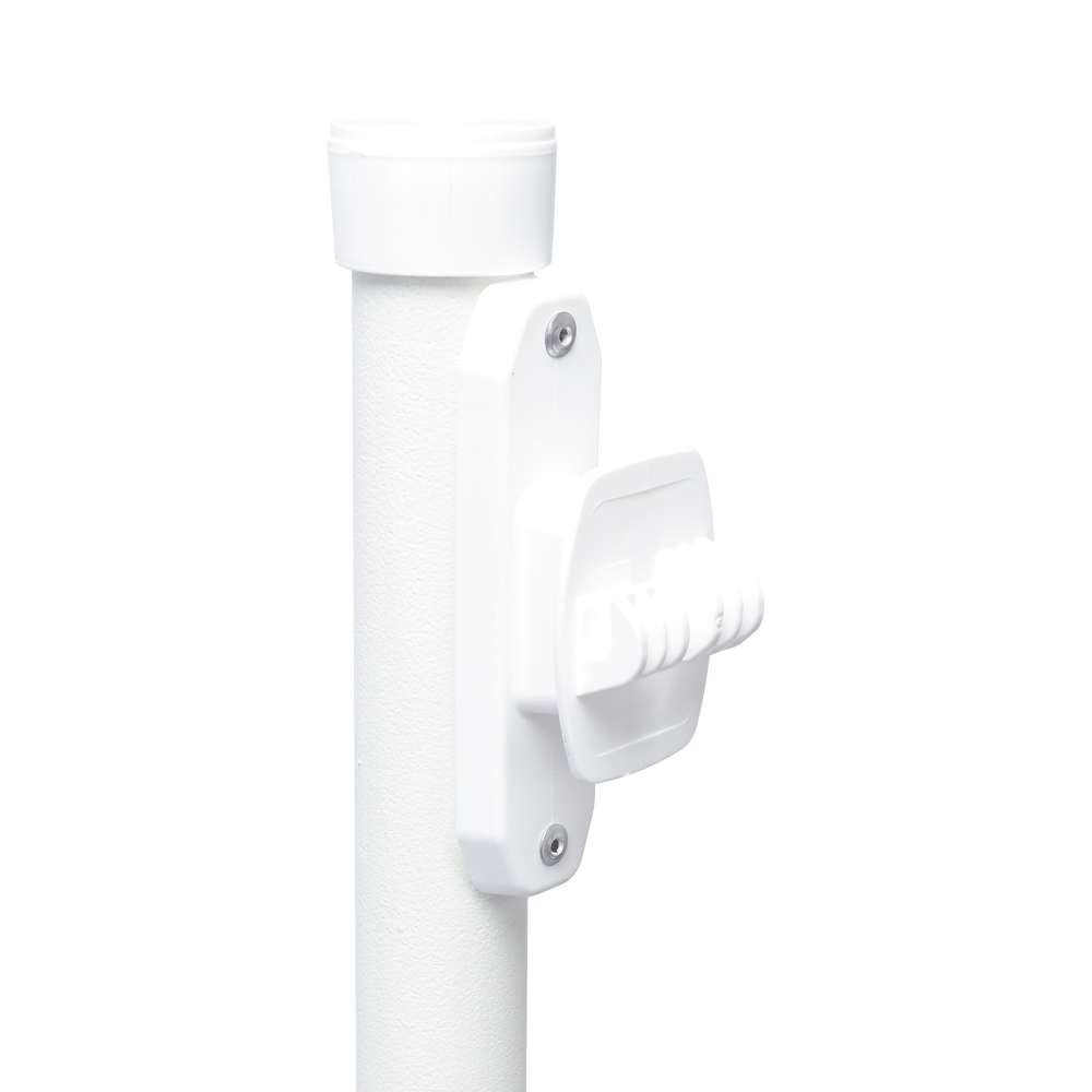 Poste con 6 Aisladores de PASO para Cerca Electrificada. Tubo Galva. de 1.4m, cal. 18 de 1" Diam. + Pintura Blanca. - Imagen 4
