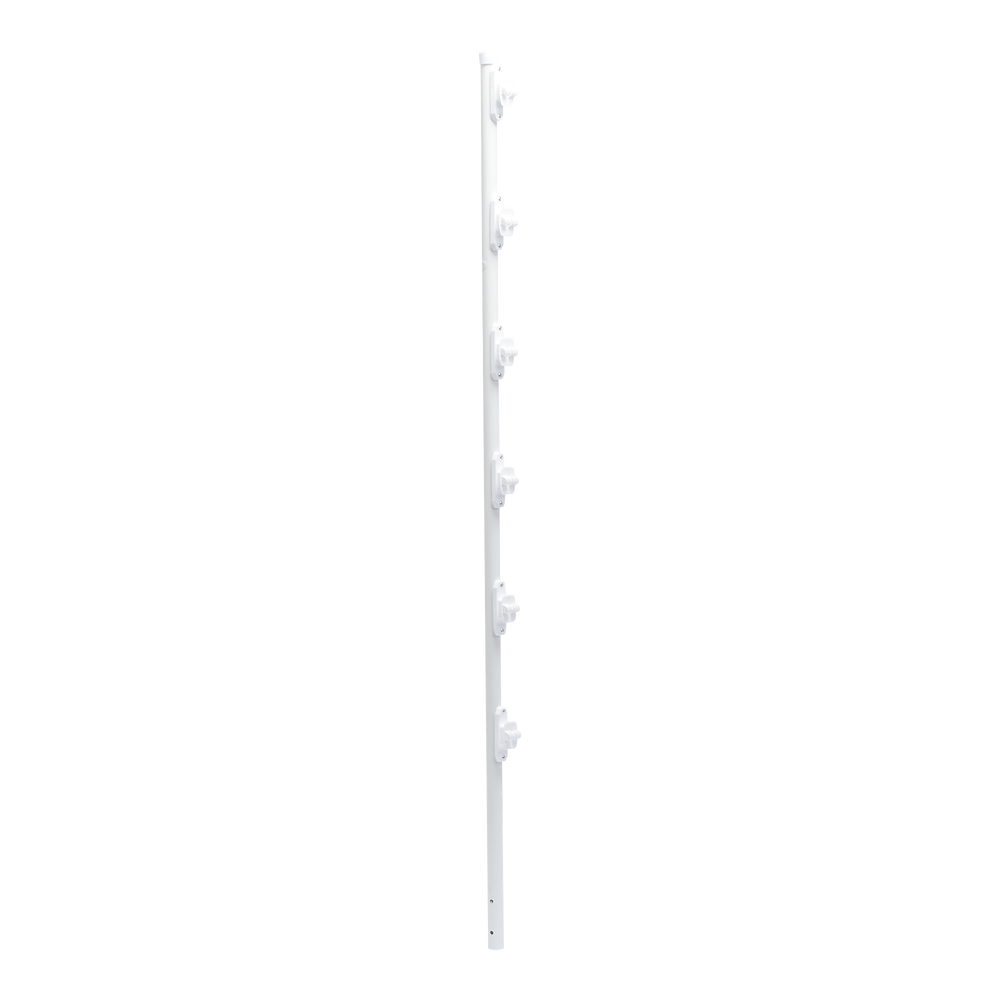 Poste con 6 Aisladores de PASO para Cerca Electrificada. Tubo Galva. de 1.4m, cal. 18 de 1" Diam. + Pintura Blanca. - Imagen 3