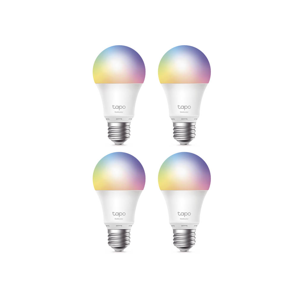 KIT 4 Focos Smart Wi-Fi Light Multicolor / A60 E27 / 806 Lúmenes / 8.3 W / Dimmable 1-100% / Control por Voz Alexa-Google / Programación y Temporizador / Modo Ausencia / Monitoreo de Energía / No Requiere Hub
