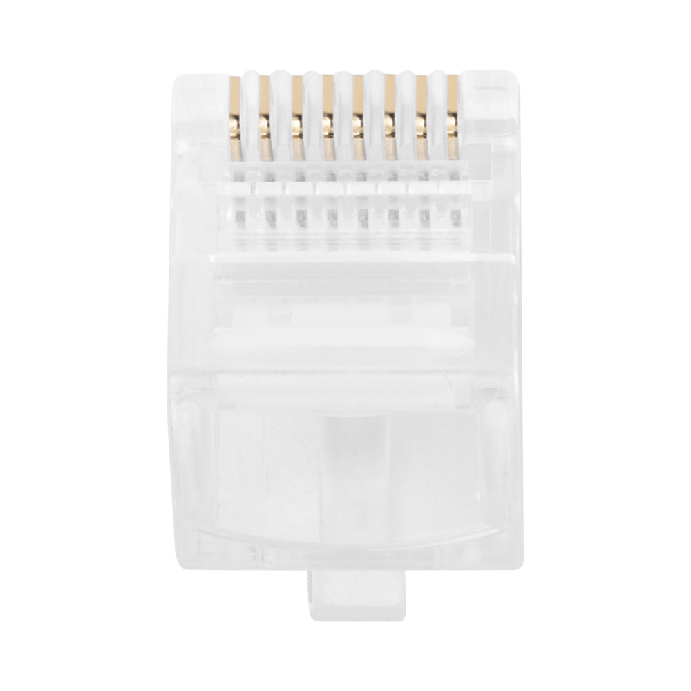 Bote con 100 Plugs Pass Through RJ45 Cat5e sin Blindaje, Chapado de Oro a 30 Micras para Durabilidad Extrema - Imagen 5