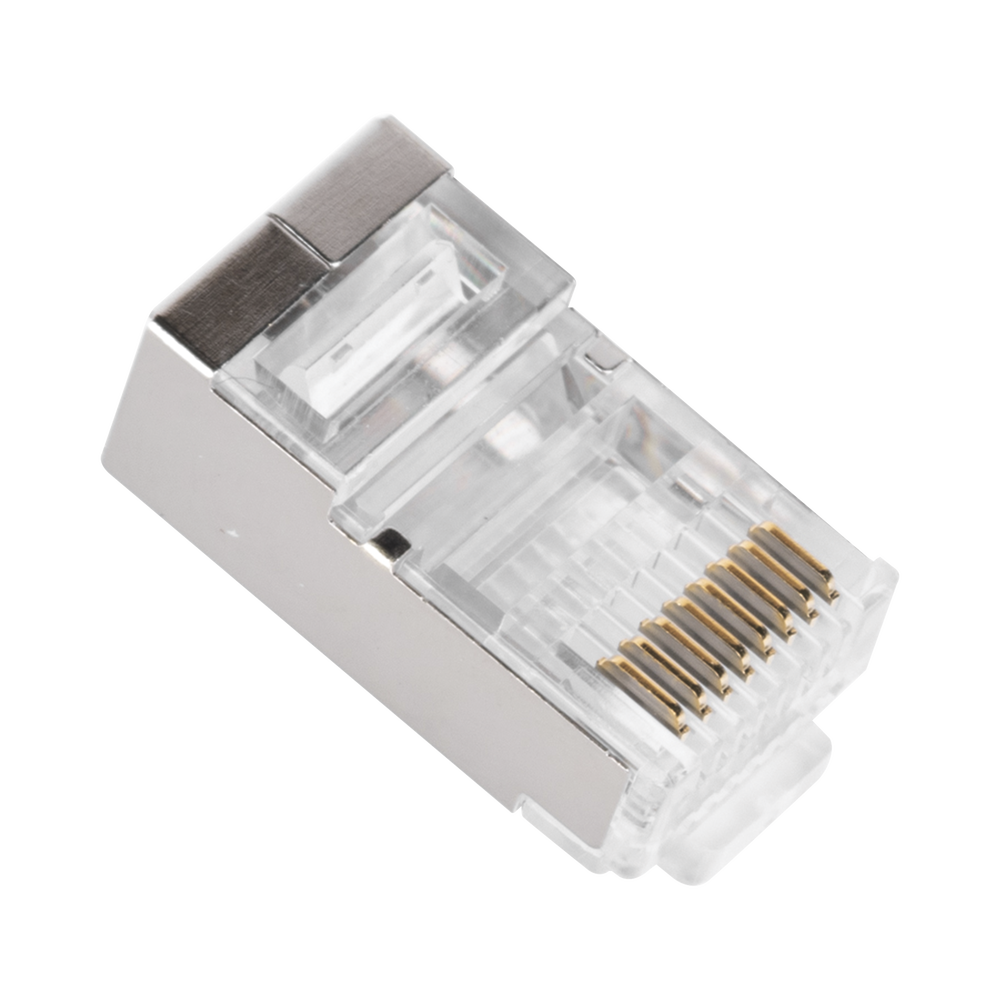 Bote con 100 Plugs Pass Through RJ45 Cat5e Blindado, Chapado de Oro a 30 Micras para Durabilidad Extrema - Imagen 3