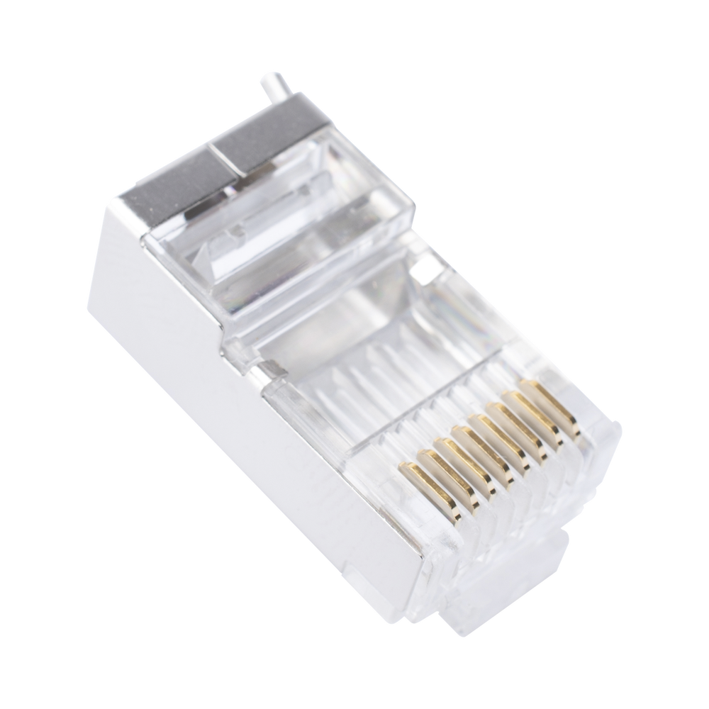 Bote con 100 Piezas de Plug Modular RJ45 Cat6 Blindado con Pin de Tierra, Chapado de Oro a 30 Micras para Durabilidad Extrema - Imagen 5