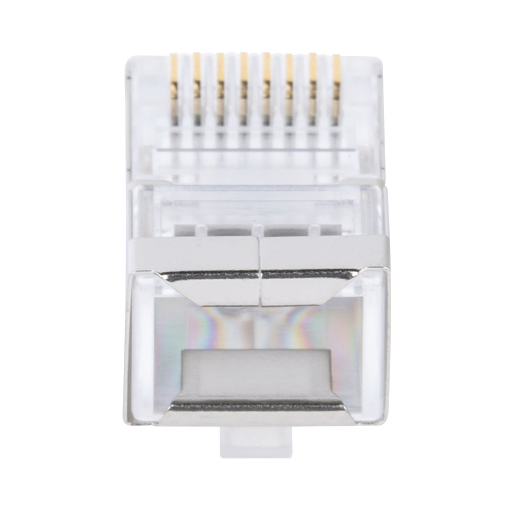 Bote con 100 Plugs Pass Through RJ45 Cat6 Blindado Chapado de Oro a 30 Micras para Durabilidad Extrema - Imagen 5