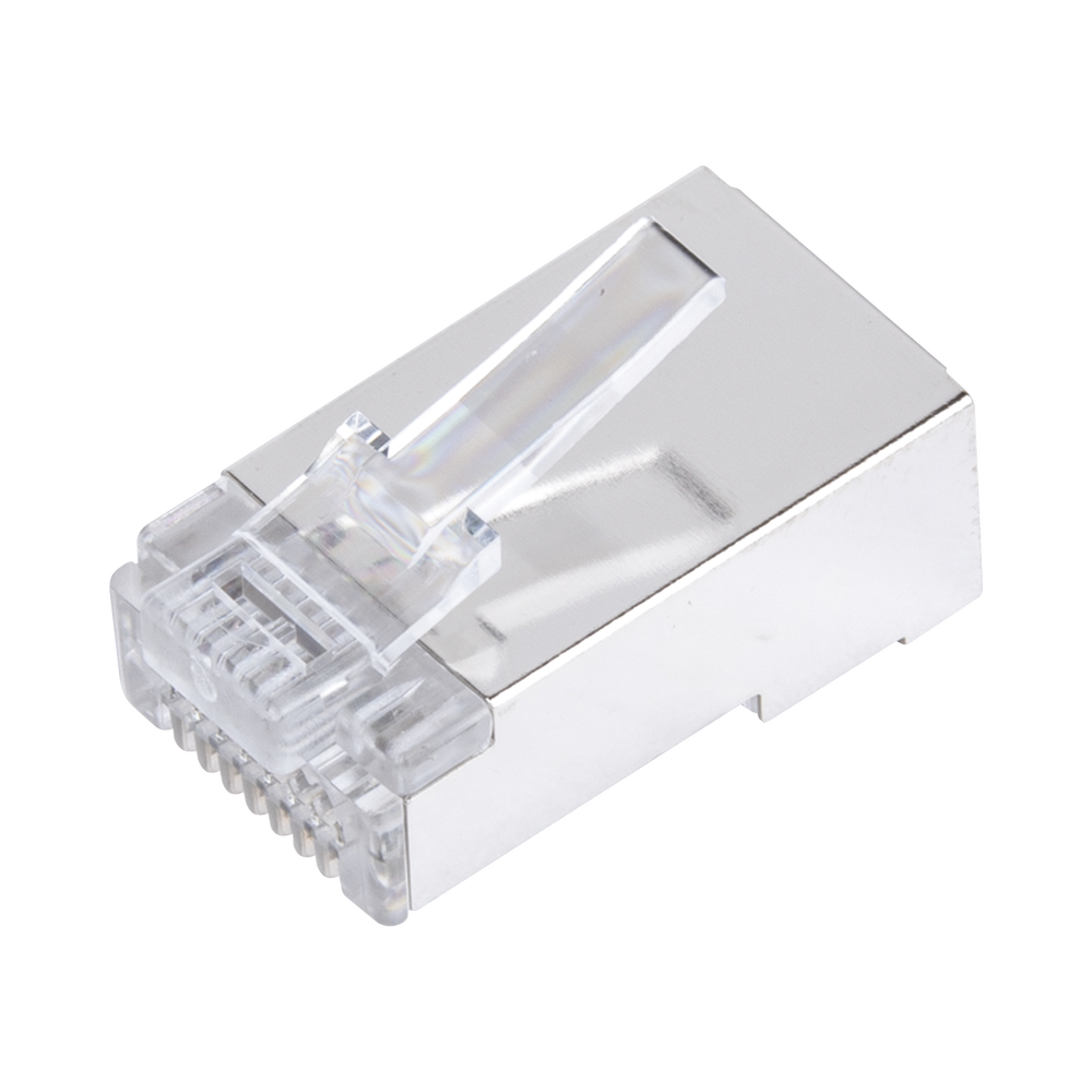 Bote con 100 Plugs Pass Through RJ45 Cat6 Blindado Chapado de Oro a 30 Micras para Durabilidad Extrema - Imagen 4