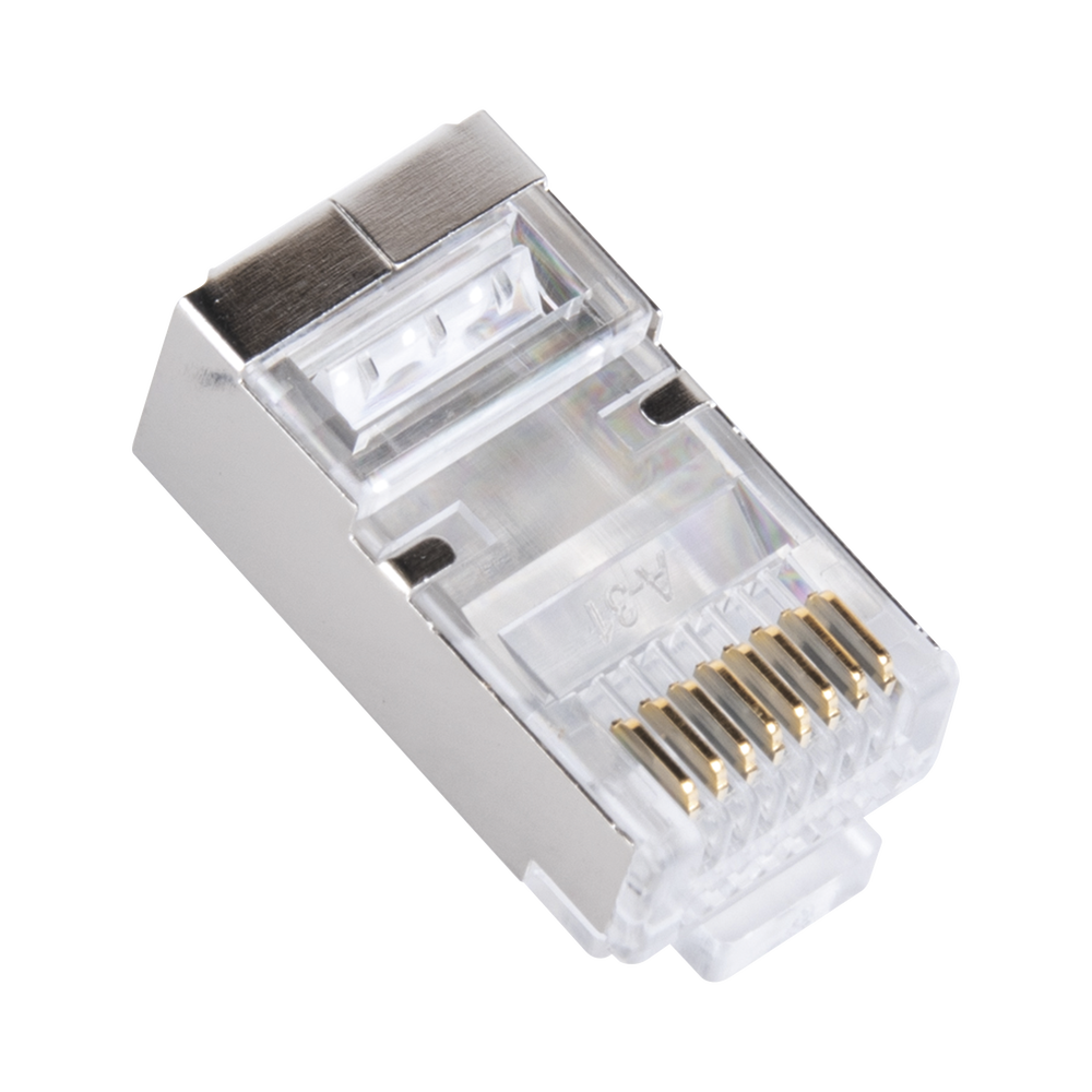 Bote con 100 Plugs Pass Through RJ45 Cat6 Blindado Chapado de Oro a 30 Micras para Durabilidad Extrema - Imagen 3