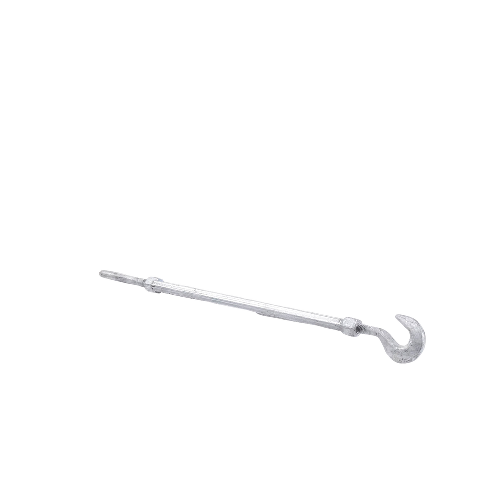 Tensor de 1/2" x 12" Acero Forjado OJO-GANCHO Galv. Inmersión en Caliente (Carga Max. 1500 lbs). - Imagen 3