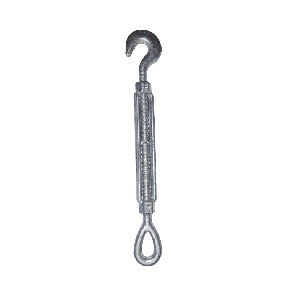 Tensor de 1/2" x 12" Acero Forjado OJO-GANCHO Galv. Inmersión en Caliente (Carga Max. 1500 lbs).