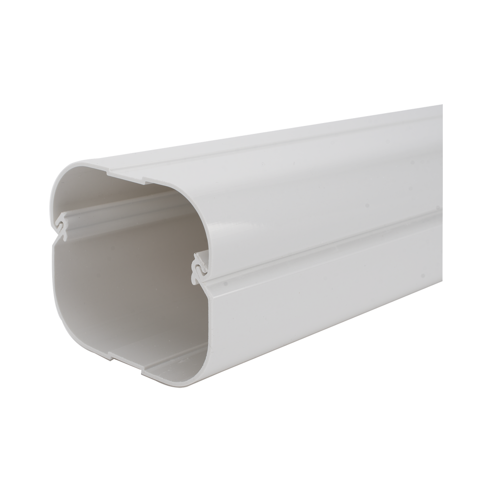 Kit de Canaletas Para la Organización de Tuberías y Cables Eléctricos en Instalaciones de Aire Acondicionado, Uso en Interiores y Exteriores, PVC Rígido, Ideal Para Minisplit, Contenido de Kit (11 Piezas), (3000-00000)
