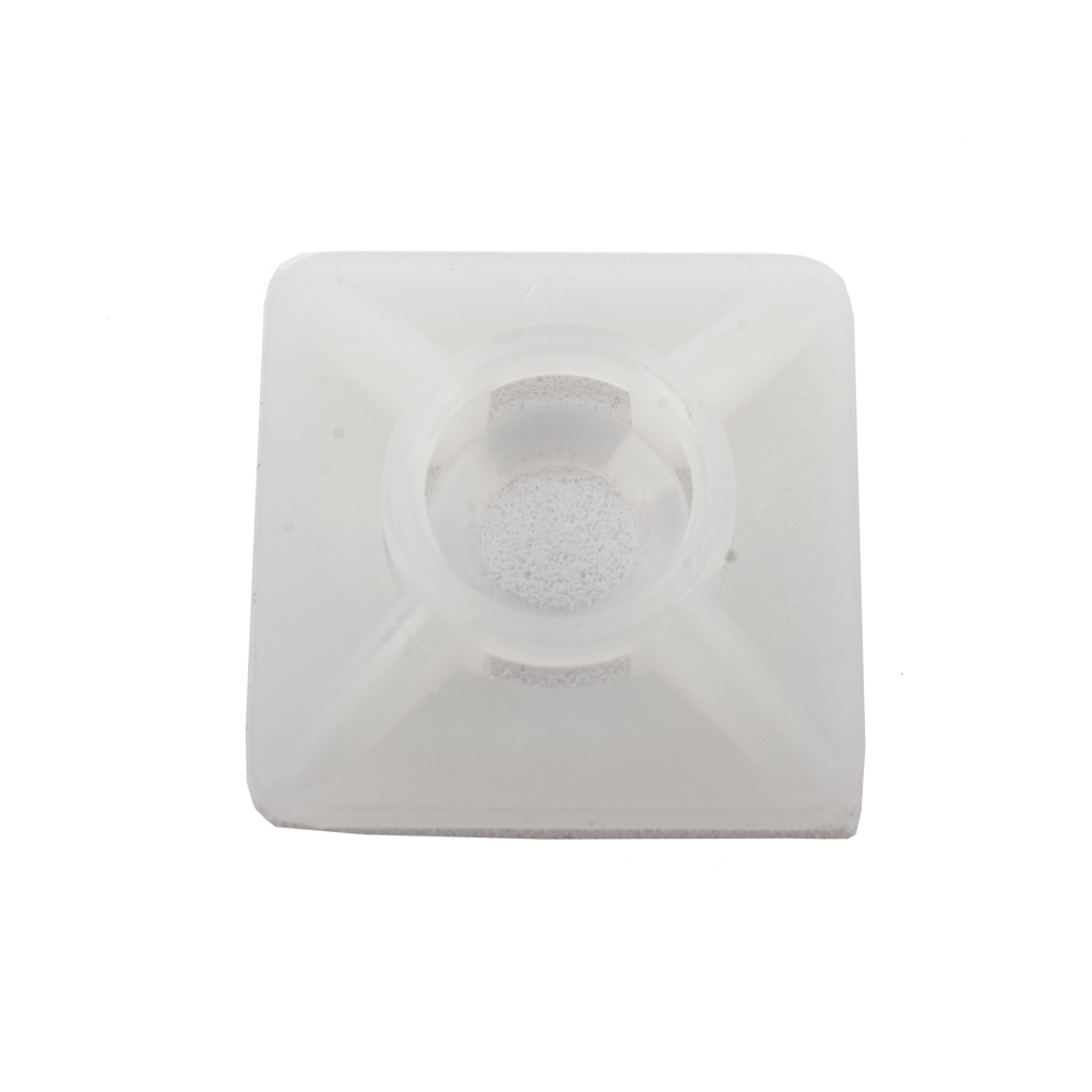 Base Autoadherible para Cinchos Práctica y Eficiente para la Organización y Fijación de Cables, Fabricada en Nylon Resistente y de Color Natural con una Medida de 19x19 mm, Paquete con 100 Piezas (4210-00001) - Imagen 7