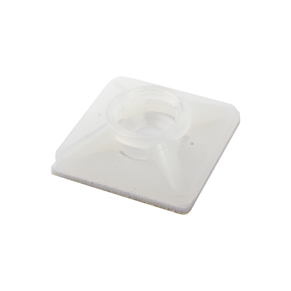 Base Autoadherible para Cinchos Práctica y Eficiente para la Organización y Fijación de Cables, Fabricada en Nylon Resistente y de Color Natural con una Medida de 19x19 mm, Paquete con 100 Piezas (4210-00001) - Imagen 8