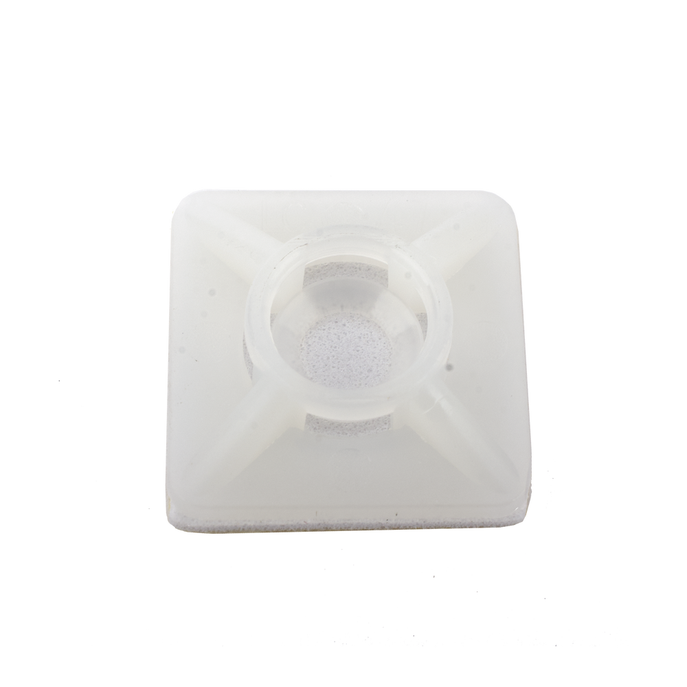 Base Autoadherible para Cinchos Práctica y Eficiente para la Organización y Fijación de Cables, Fabricada en Nylon Resistente y de Color Natural con una Medida de 19x19 mm, Paquete con 100 Piezas (4210-00001) - Imagen 9