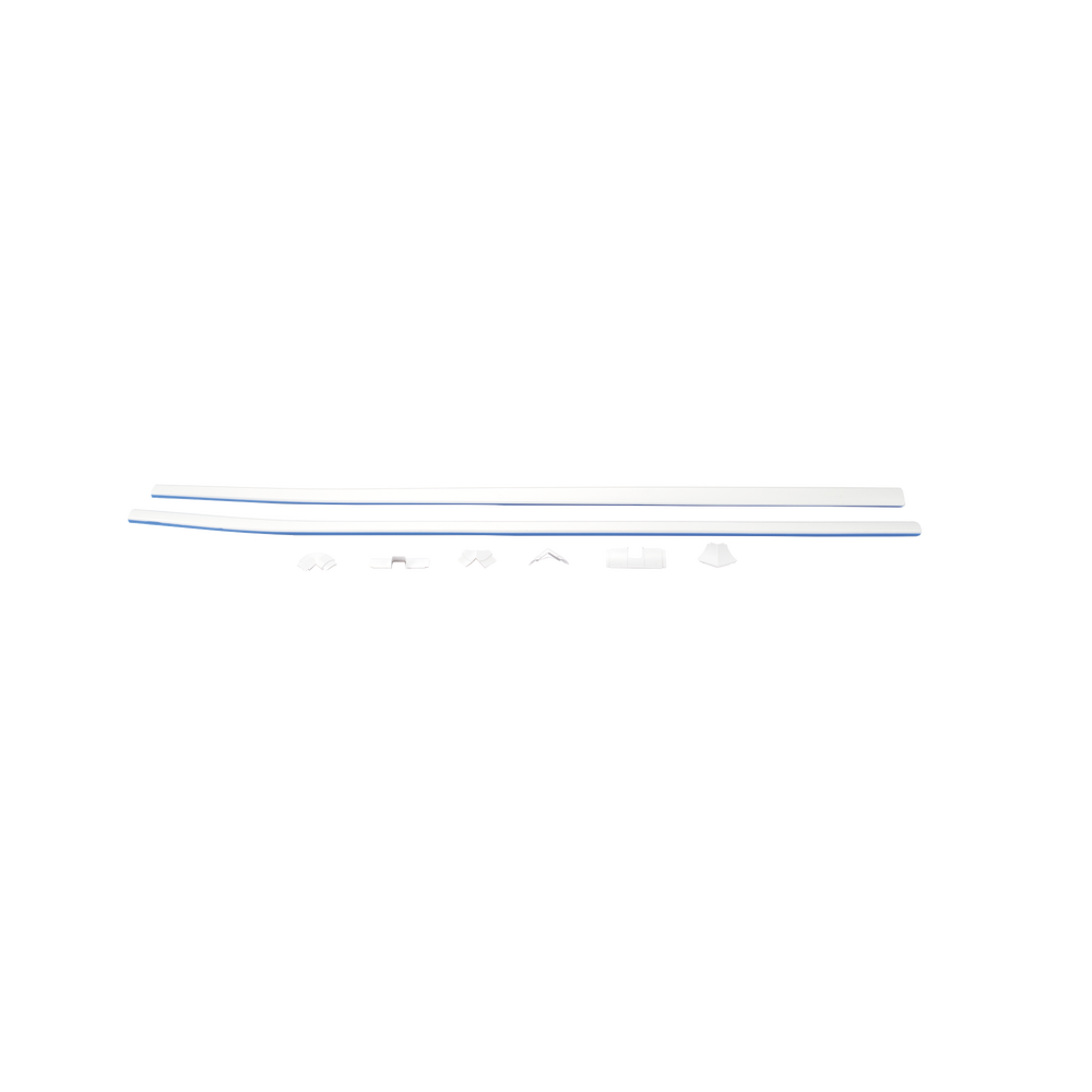 El Kit de Canaleta 90° Con División Ideal Para Organizar y Ocultar cables en esquinas o en instalaciones con ángulos de 90°., Con Cinta Adhesiva Para una Instalación Más Rápida, (5601-01250)