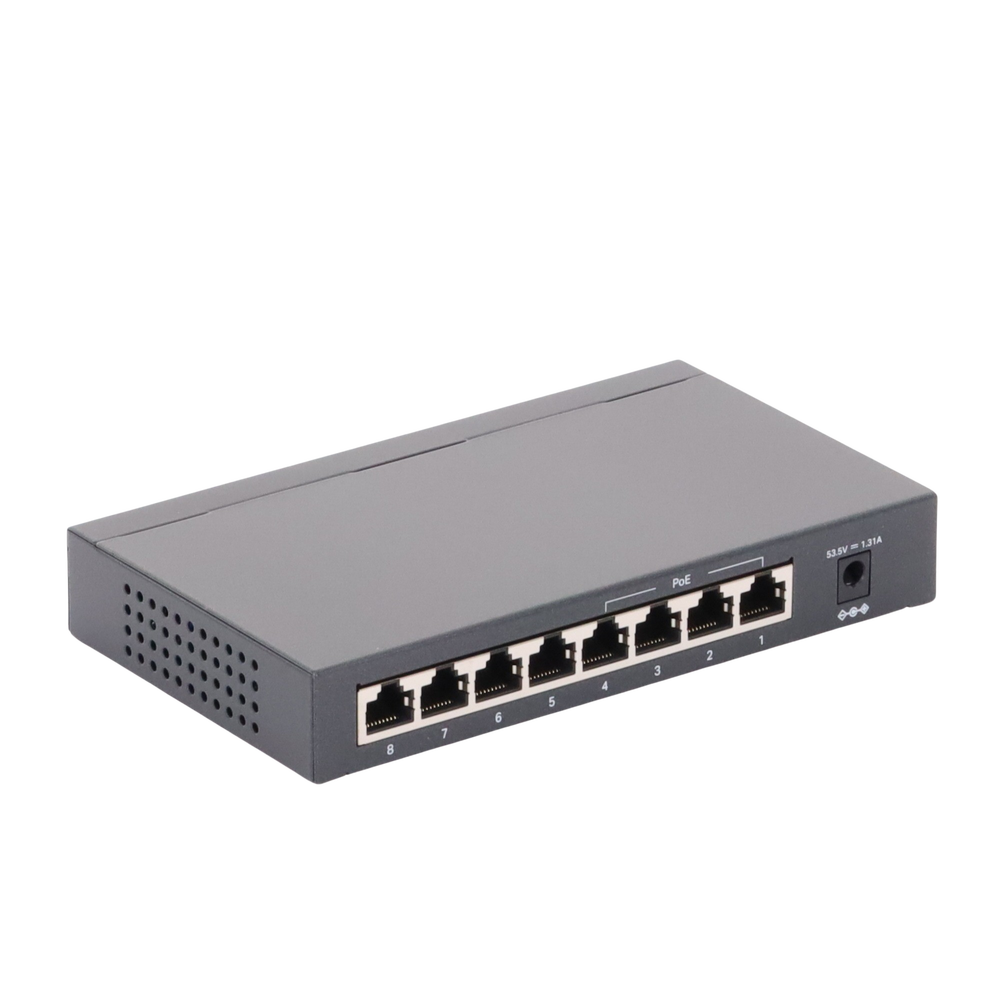 Switch Gigabit PoE+ no administrable de 8 puertos 10/100/1000 Mbps, solo 4 puertos PoE, para escritorio - Imagen 4