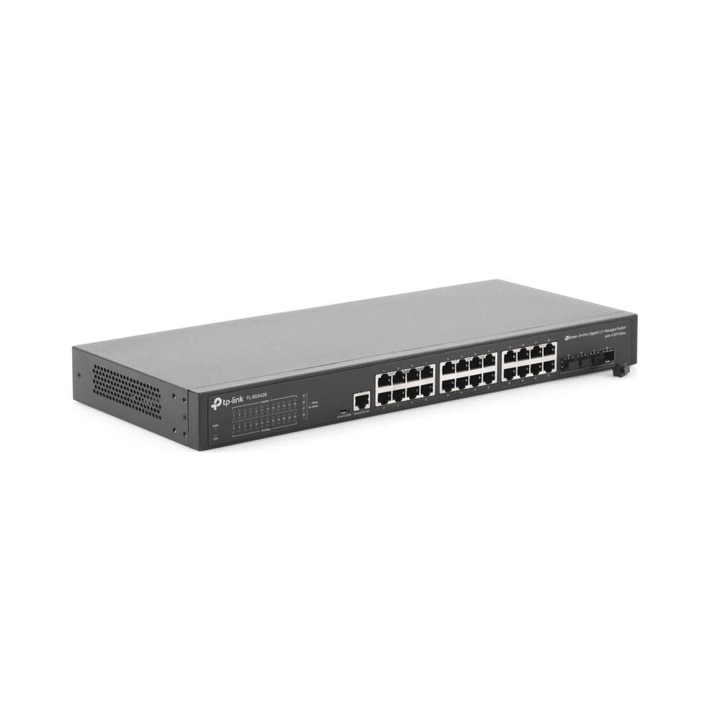 Switch L2+ Omada PoE+ / 24 Puertos PoE+ 10/100/1000 Mbps / 4 Puertos SFP+ 10G / 2 Puertos Consola (RJ45 y microUSB) / Administración Centralizada Omada o Stand-Alone / Multicast IGMP / Presupuesto PoE 384W / Montaje en Rack / (SG3428XMP) - Imagen 4