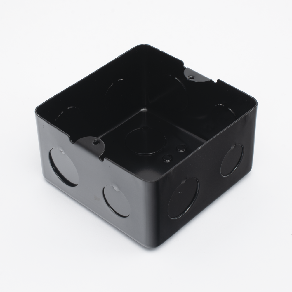 Caja de Registro de Acero Galvanizado, 10x10 cm (3.94x3.94 Pulgadas), Color Negro (11000-00000) - Imagen 3