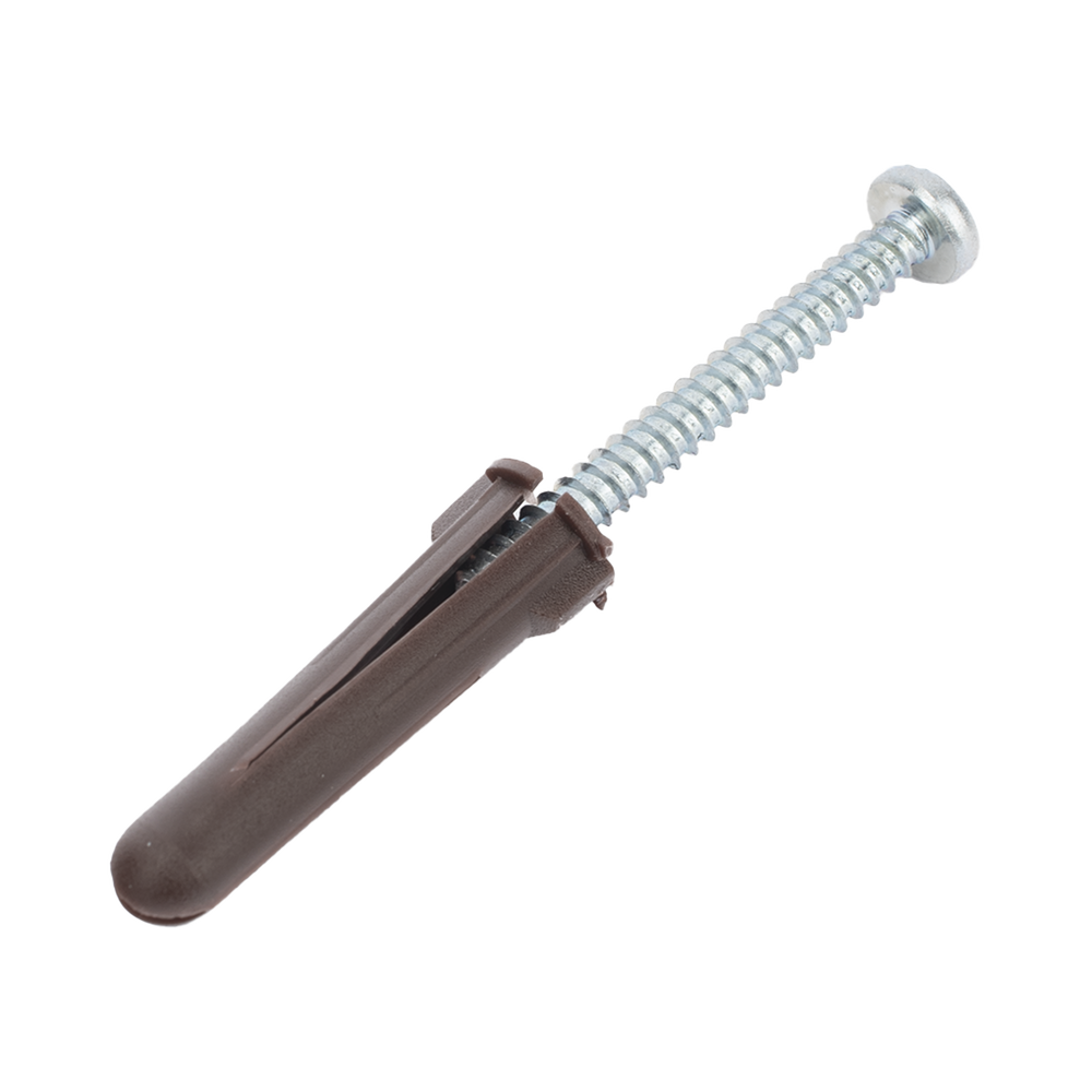 Paquete de 10 taquetes café 1 3/4" y 10 tornillos 10mm x 1 3/4" (1104-05002) - Imagen 5