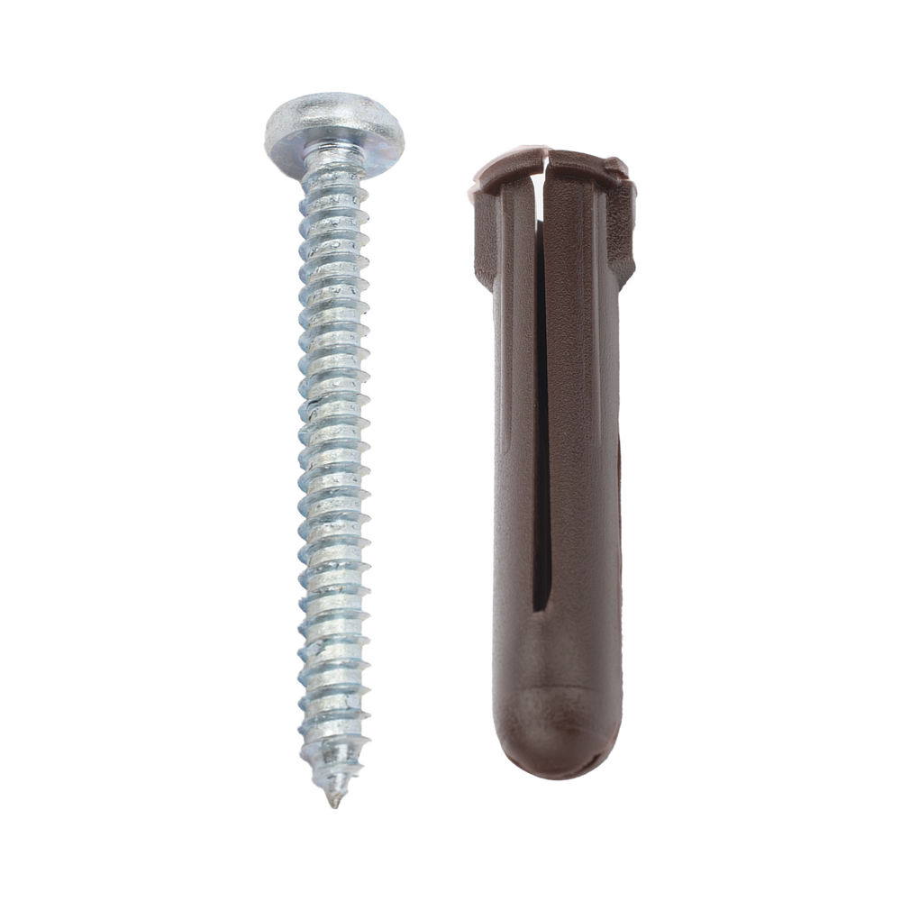 Paquete de 10 taquetes café 1 3/4" y 10 tornillos 10mm x 1 3/4" (1104-05002) - Imagen 8