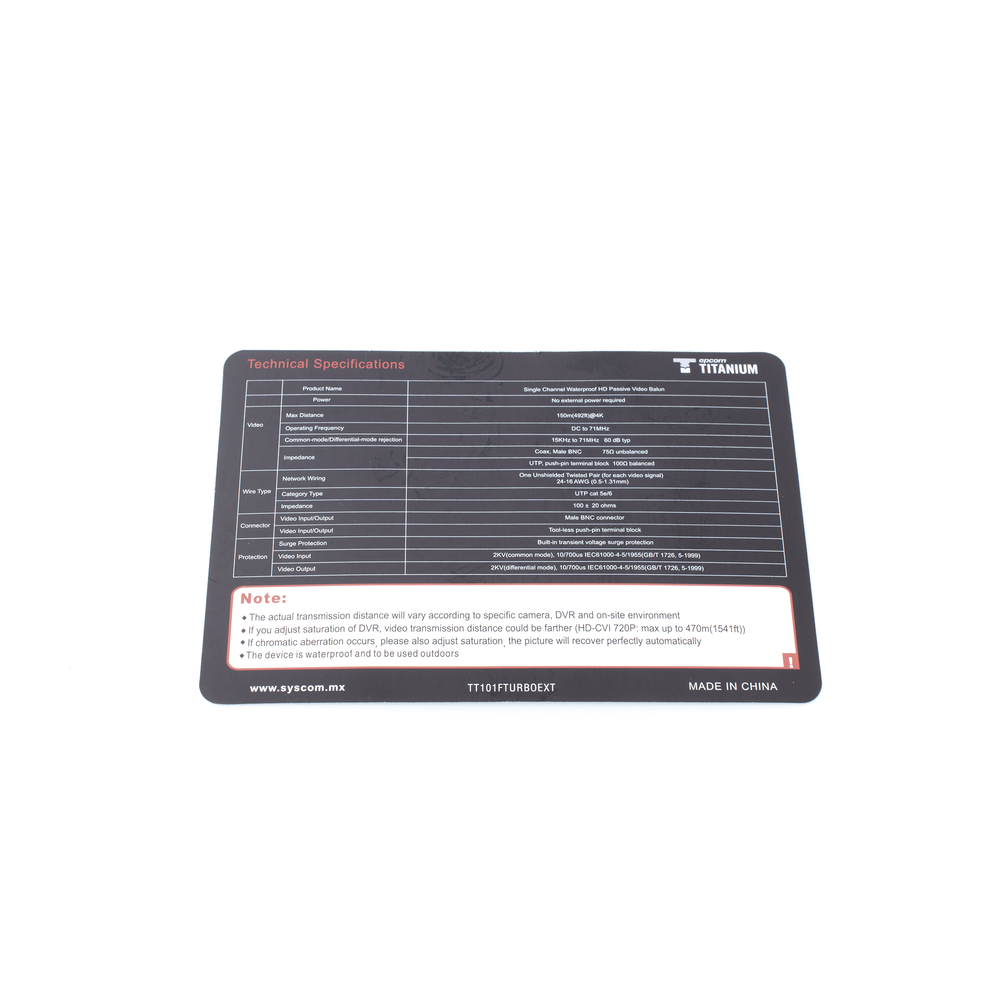 Kit de Transceptores (Baluns) para EXTERIOR TurboHD Hasta 4K HD-TVI / HD-CVI / AHD / CVBS / COAXITRON / AUDIO POR COAXITRON / Menu OSD / CONECTORES 100% COBRE / Con Cable RF Blindado. Distancia de hasta 200 m en 4K. Calidad PREMIUM - Imagen 7