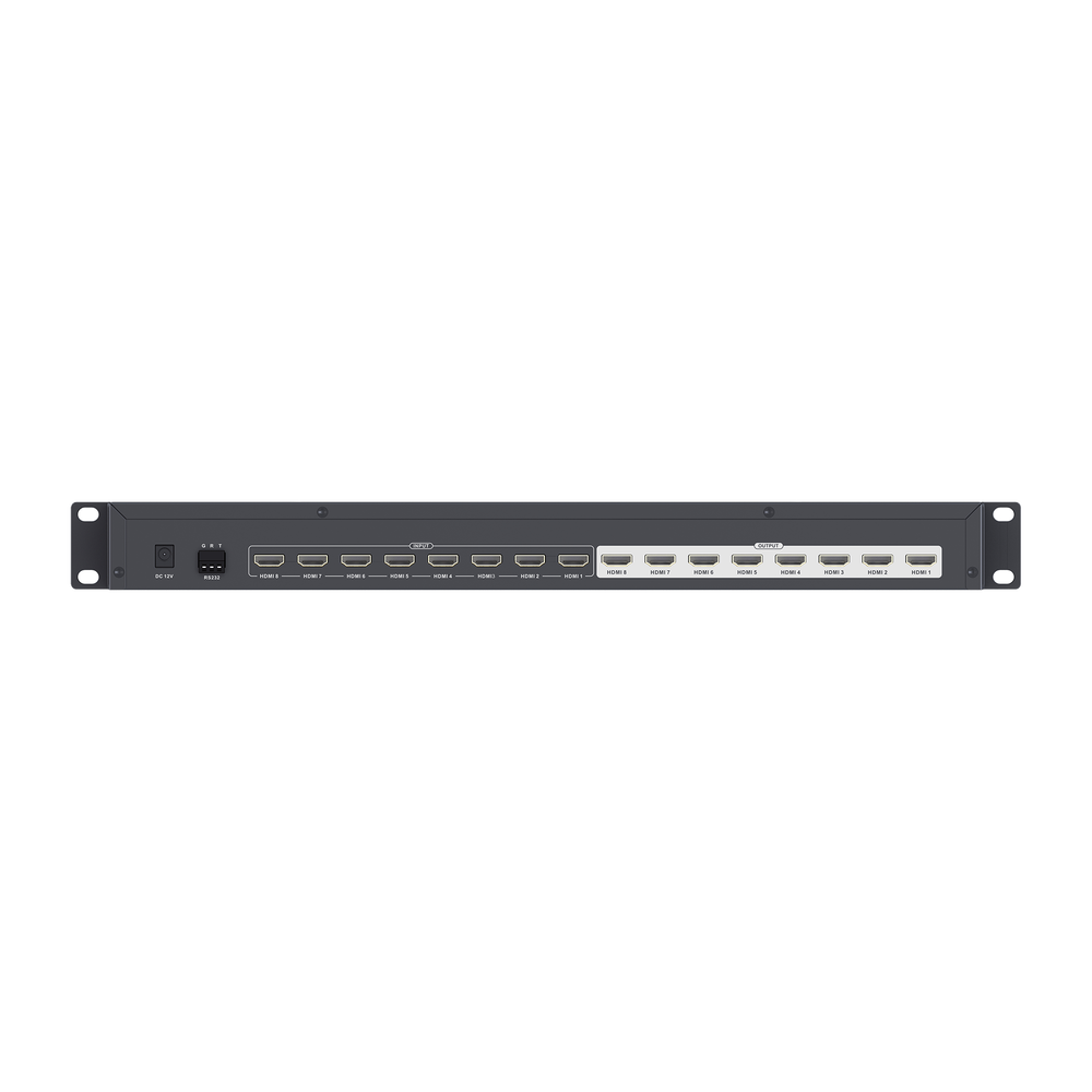 MATRICIAL DE VIDEO HDMI 8 x 8 / 8 Entradas y 8 Salidas en HDMI / 4K @ 30Hz / 10.2 Gbps / HDMI 1.4 / HDCP 1.4 / 3D / Conmutación por Botón, RS232 o Control Remoto / IDEAL PARA CENTROS DE MONITOREO, COMPARACION Y ANALISIS. - Imagen 5