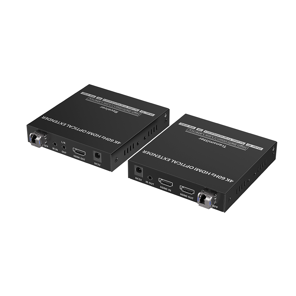 Kit extensor por fibra óptica | Hasta 40 kilómetros| 4K@60Hz | con IR | RS232 - Imagen 3