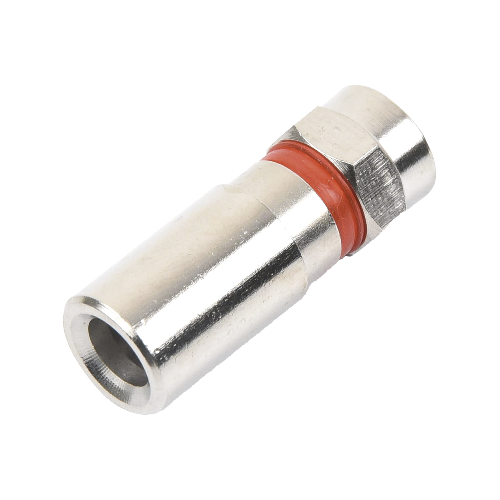 Conector F Macho de Compresión, Metálico para cable RG-59, Cuerpo de Bronce Niquelado. - Imagen 4