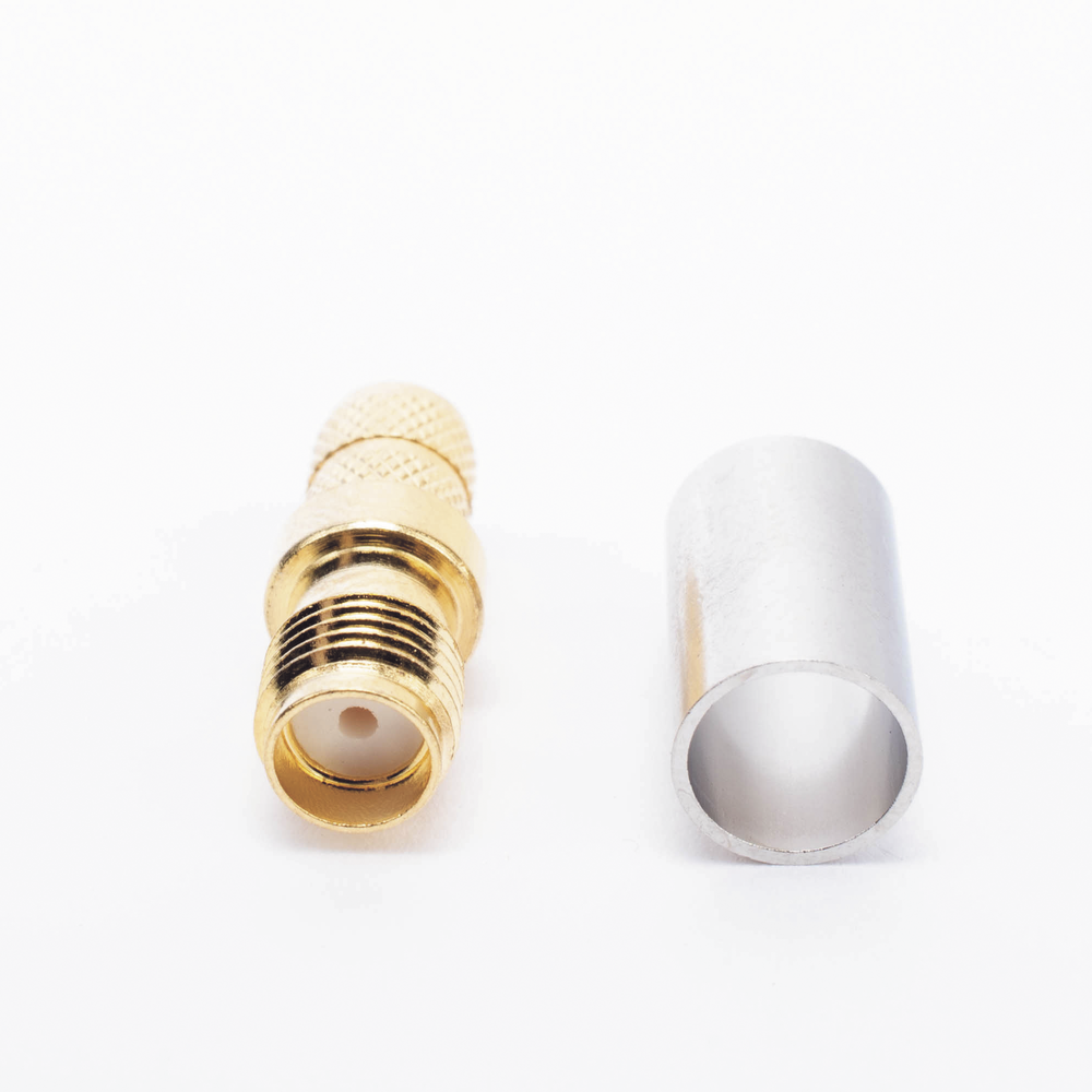 Conector SMA Hembra Inverso de Anillo Plegable para Cable RG-8/X, 9258, LMR-240, LMR-240UF, LMR-LW240, Oro/Oro/Teflón. - Imagen 5