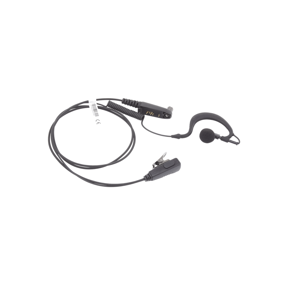 Micrófono - audífono de gancho ajustable al oído cable con resorte con conector multipin para HYTERA y TELOX