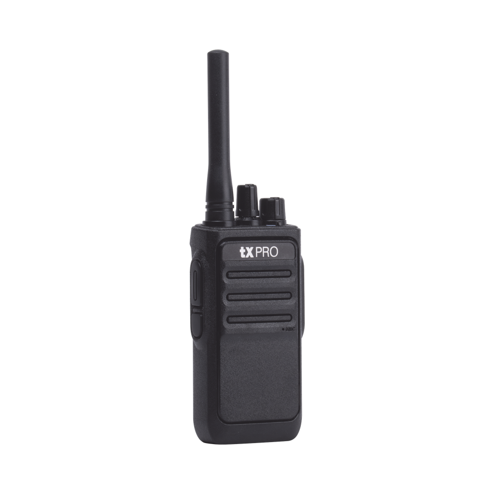 Radio Portátil Analógico UHF 400-470 MHz / 2W / 16 Canales / VOX Manos Libres / Batería 6-8 hrs / CTCSS/DCS / 161 g (5.68 oz)
