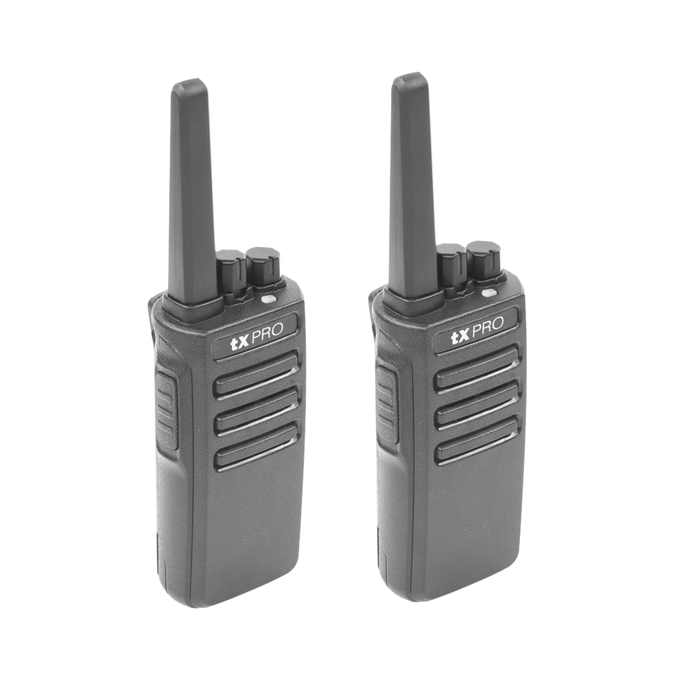 Par Radios Portátiles Analógicos UHF 400-470 MHz / 5W / 16 Canales / Scrambler / Preconfigurados