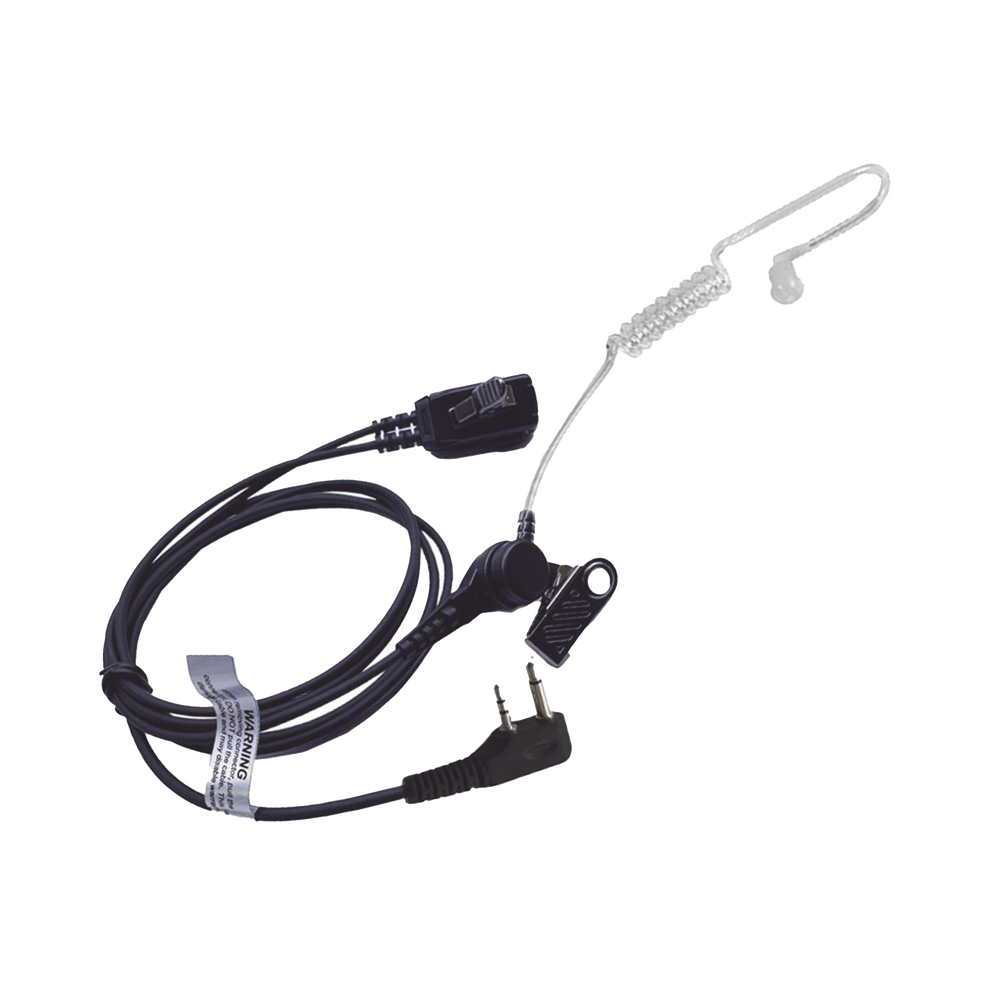 Micrófono - audífono de tubo acústico transparente de grado médico con conector de dos pines para ICOM
